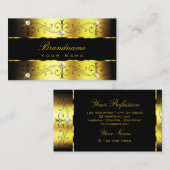 Luxury Gold Black  grenzen sieraden Visitekaartje (Voorkant / Achterkant)