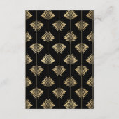 Luxury Gold Black - Grote Gatsby Weddenschappen Informatiekaartje (Achterkant)