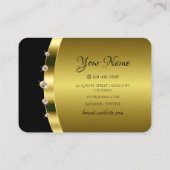Luxury Gold Black Sparging Diamonds Professional Visitekaartje (Achterkant)