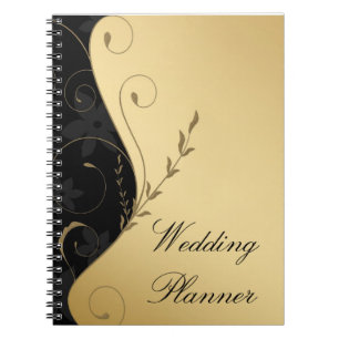 Luxury Gold-Black Wedding Planner Notitieboek