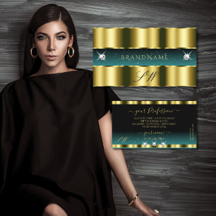 Luxury Gold Blauwgroen Black Sparging Diamonds Mon Visitekaartje
