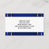 Luxury Gold Blue-achtergrond | Lotus Woman Visitekaartje (Achterkant)