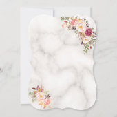Luxury Gold Blush Pink Floral Marble Wedding Kaart (Achterkant)