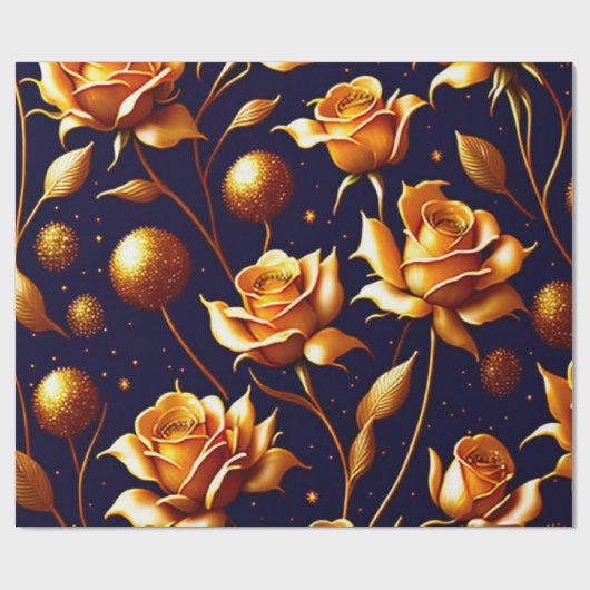 Luxury Gold Boho Roos Modern Collectie Cadeaupapier (Vlak)