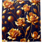 Luxury Gold Boho Roos Modern Collectie Douchegordijn (Voorkant)