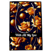 Luxury Gold Boho Roos Modern Collectie Medium Cadeauzakje (Voorkant)