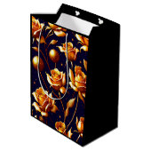 Luxury Gold Boho Roos Modern Collectie Medium Cadeauzakje (Achterkant Gekanteld)