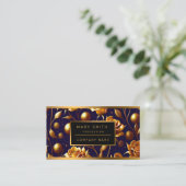Luxury Gold Boho Roos Modern Collectie Visitekaartje (Staand voorkant)