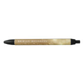 Luxury Gold Bokeh Sparkle Glamor Boutique Zwarte Inkt Pen (Voorkant)