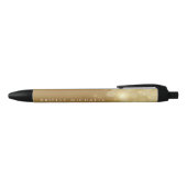 Luxury Gold Bokeh Sparkle Glamor Boutique Zwarte Inkt Pen (Bovenkant)