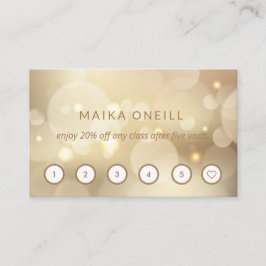 Luxury Gold bokeh wellness massage yoga Visitekaartje