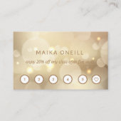 Luxury Gold bokeh wellness massage yoga Visitekaartje (Voorkant)