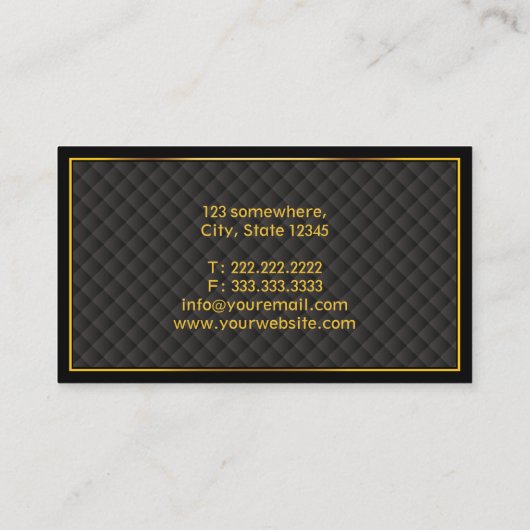 Luxury Gold Border Financial Advisor Visitekaartje (Achterkant)