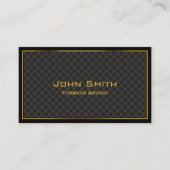 Luxury Gold Border Financial Advisor Visitekaartje (Voorkant)