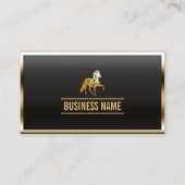 Luxury Gold Border Horse Equine Visitekaartje (Voorkant)