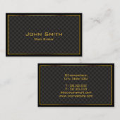 Luxury Gold Border Stock Broker Visitekaartje (Voorkant / Achterkant)