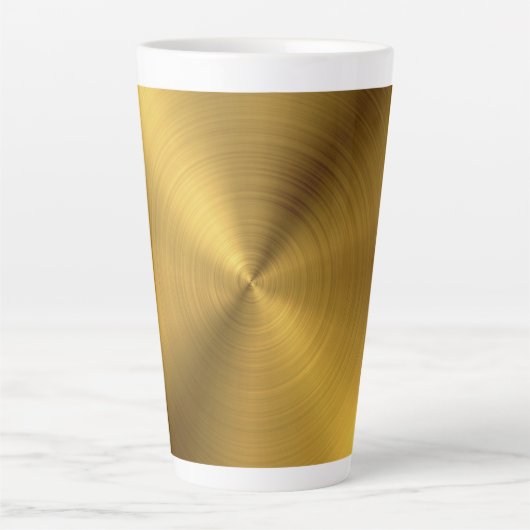 Luxury Gold Borhed Metal Texture 6 Latte Mok (Voorkant)