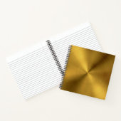 Luxury Gold Borhed Metal Texture 6 Notitieboek (Binnen)