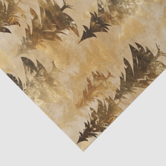 Luxury Gold & Bronze Metallic Christmas Tree  Tissuepapier (Detail)