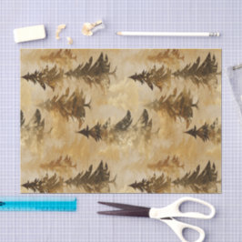 Luxury Gold & Bronze Metallic Christmas Tree Tissuepapier