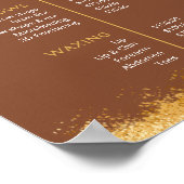 Luxury Gold & Brown Lash Tech Price List  Poster (Hoek)