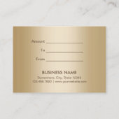 Luxury Gold Butterflies Damask Gift Certificate Kortingskaartje (Achterkant)