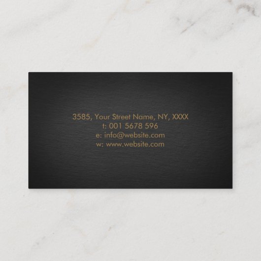 Luxury Gold Camera Shutter-fotograaf Visitekaartje (Achterkant)