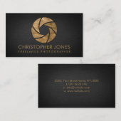 Luxury Gold Camera Shutter-fotograaf Visitekaartje (Voorkant / Achterkant)