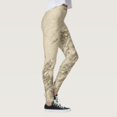 Luxury Gold Champagne Glitter Marble Add Text Leggings (Rechts)