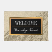 Luxury Gold Champagne Glitter Marble Customize Deurmat (Voorkant)