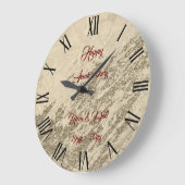 Luxury Gold Champagne Glitter Marble Customize Grote Klok (Hoek)