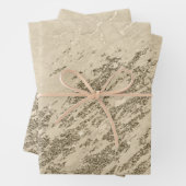 Luxury Gold Champagne Glitter Marble Customize Inpakpapier Vel (In situ)