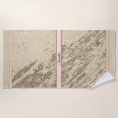 Luxury Gold Champagne Glitter Marble Customize Strandlaken (Voorkant)
