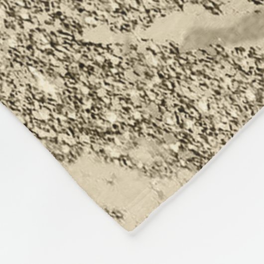 Luxury Gold Champagne Glitter Marble Fleece Deken (Hoek)