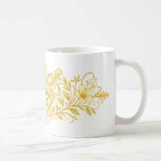 Luxury Gold Coffee Mug: Royal Ornamentation Koffiemok