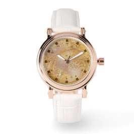Luxury Gold Color,Rose gold Pattern, Classic Horloge