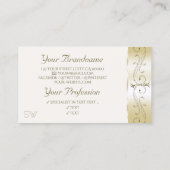 Luxury Gold Cream  Mousserende juwelen Initialen Visitekaartje (Achterkant)