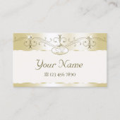 Luxury Gold Cream  Mousserende juwelen Initialen Visitekaartje (Voorkant)