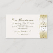 Luxury Gold Cream  Mousserende juwelen Monogram Visitekaartje (Achterkant)