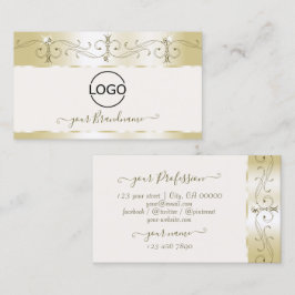 Luxury Gold Cream  mousserende juwelen Voeg Logo t Visitekaartje