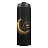 Luxury Gold Crescent Eid Mubarak Bottle Modern Isl Thermosbeker (Voorkant)