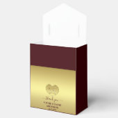 Luxury Gold Deep Burgundy Wedding Anniversary  Bedankdoosjes (Geopend)