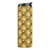 Luxury Gold Diamond Tufted Pattern Thermosbeker (Gedraaid links)