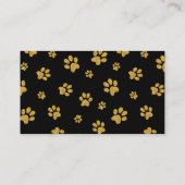 Luxury Gold Dog Pet Grooming Pw Print Visitekaartje (Achterkant)