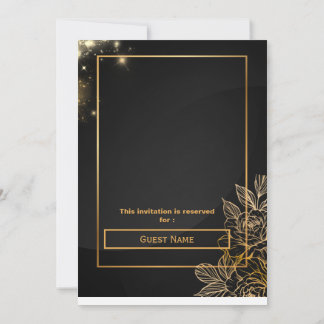 Luxury Gold Editable Modern Wedding Invitation Kaart
