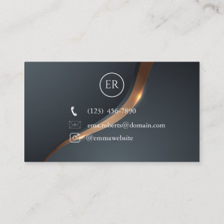 Luxury Gold Elegant Business Card | Modern Minimal Visitekaartje