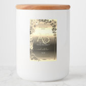 Luxury Gold Elegant Floral Product Labels Monogram Voedselcontainer Etiket (Voorkant)