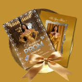 Luxury Gold Elegant Prom Send-Off Invitation Kaart