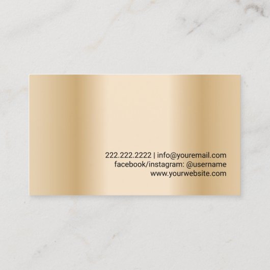 Luxury Gold Emblem Professional Party Private Chef Visitekaartje (Achterkant)