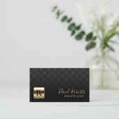 Luxury Gold Emblem Professional Party Private Chef Visitekaartje (Staand voorkant)